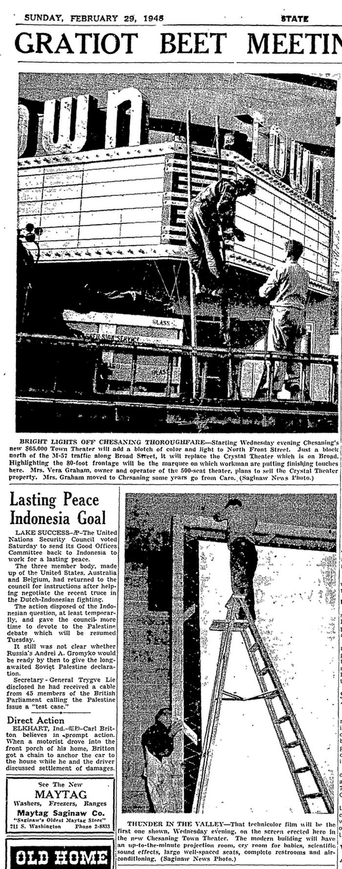 Town Theatre - 02-29-1948 Opening Article (newer photo)